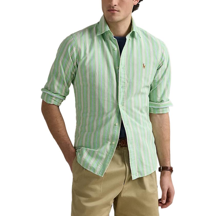 Polo Ralph Lauren Рубашка мужская приталенного кроя в полоску с длинным рукавом 710925199-003