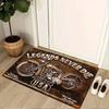VIKAMA Retro Motorcycle Design Door Mat, Durable And Anti-Slip Entrance Carpet, Foyer Carpet, Home Decoration