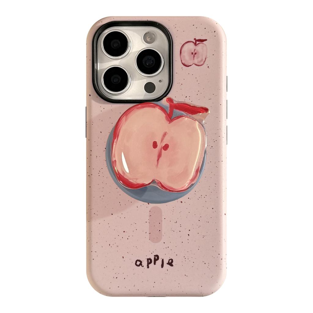 Magnetic Bracket IPhone16promax Mobile Phone Case Apple Banana Fruit 14 Suitable for 13 Film 15 Korean 11