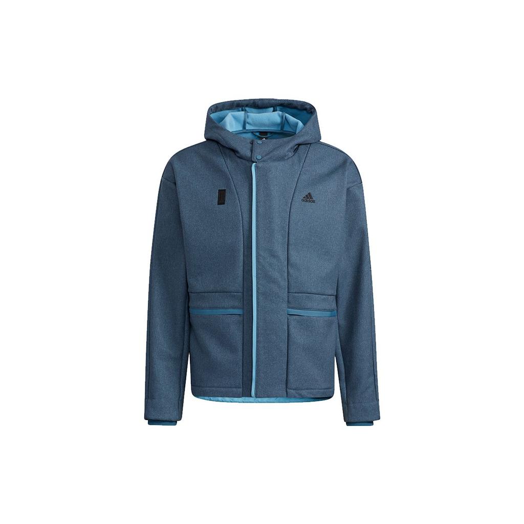 Adidas WV Bond Hooded Jacket With Small Logo Men Outerwear Sky-Blue H39219