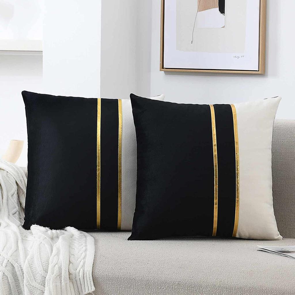 Прикроватная подушка Скандинавский стиль Легкая роскошь Наволочка Золотая строчка Подушка Автомобиль Диван Поясничная поддержка