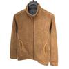 Men Coat Stand-Up Collar Long Sleeve Zipper Closure Polar Fleece Jacket with Pockets Winter Thickened Warm Outerwear