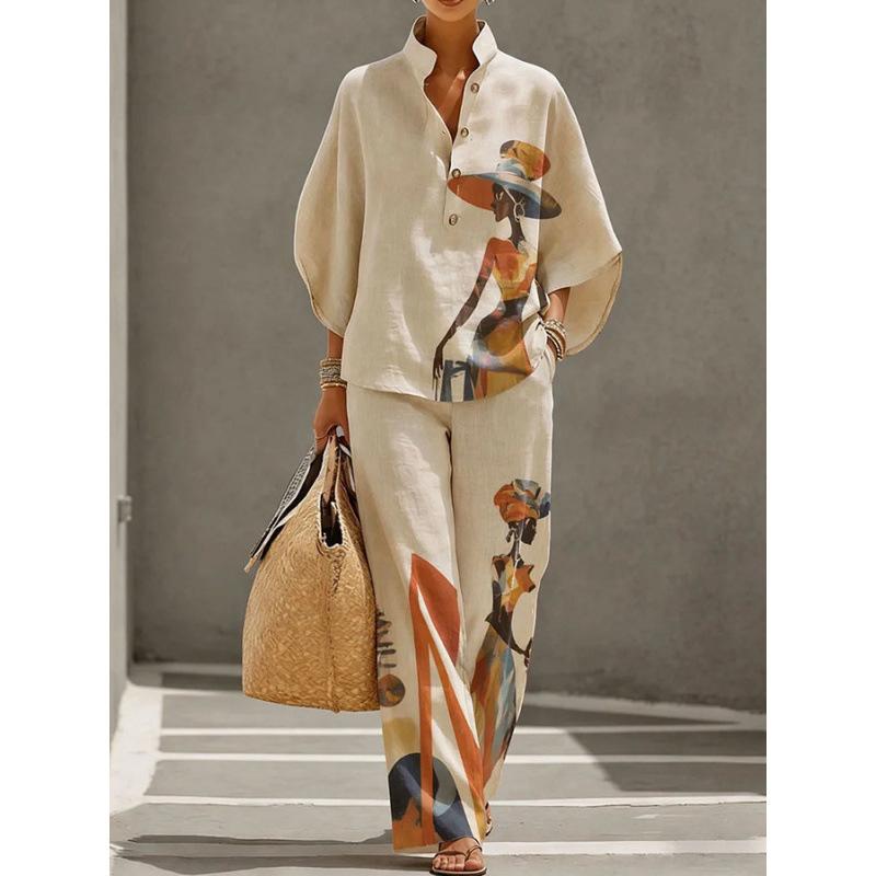 1116 New Women's Shirt Set Casual Urban Suit Women's Clothing