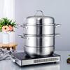 Трехъярусная пароварка из нержавеющей стали YISPOT YP-8172