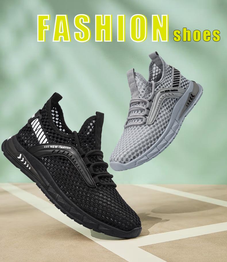 Летняя мужская спортивная обувь премиум-класса в сетку с дышащей повседневной обувью с низким верхом легкая и удобная