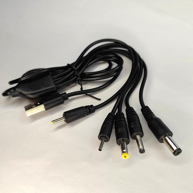 1 Set Multifunctional USB Gaming Cable 1To 5/8 Charger Connector for New3DS NDSL Wii U PSP1000/2000 - Durable Gaming Accessories