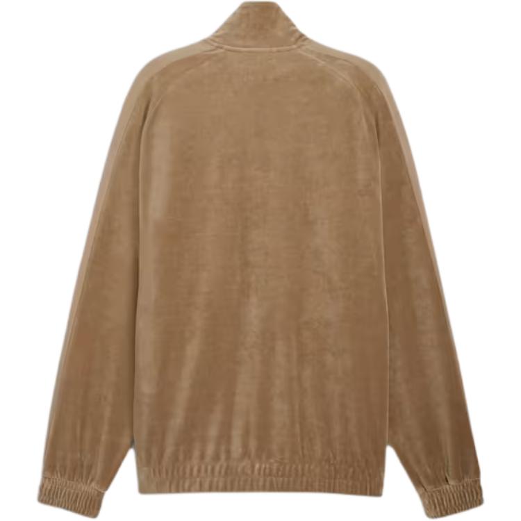 Puma T7 Вышитый логотип Однотонная Уличная Повседневная Куртка на молнии Теплая Унисекс куртки Желтый 626712-67