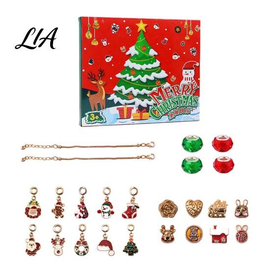 DIY Christmas Accessories Countdown Advent Calendar 2026 for Girls, Bracelet Making Kit with Jewelry Supplies Teens 24 Days of Charms And Beads