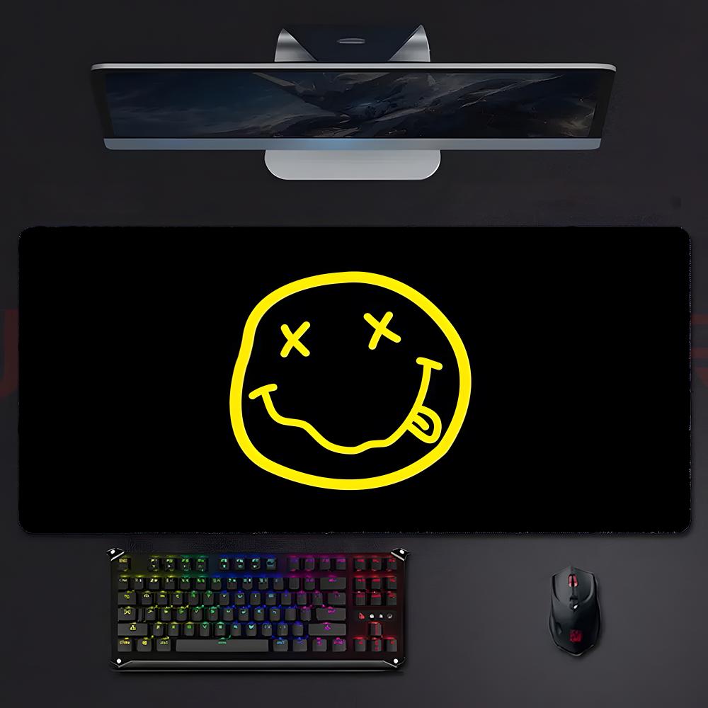 Classic Rock Band NNirvana Mouse Pad Large Gaming Mousepad With Stitched Edges Thickened Desk Mat Pc
