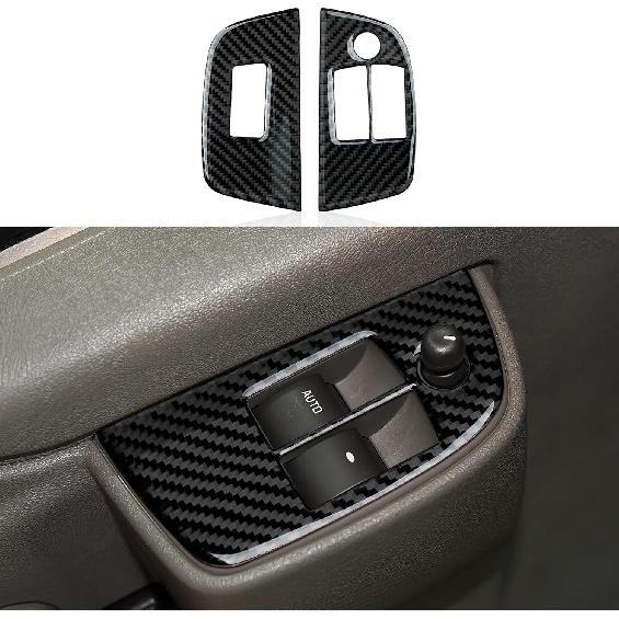 for Express Door Panel Carbon Fiber Cover Trim Decals Accessories for Chevrolet Express/GMC Savana 1500 2500 3500 2003 - Present Interior Sticker