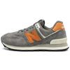 Nb 574 Comfortable Retro Leather Low-Top Marathon Running Shoes Unisex Sneaker Gray Orange ML574PM2