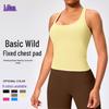 Летняя майка-борцовка с подкладкой для бега, йоги и фитнеса