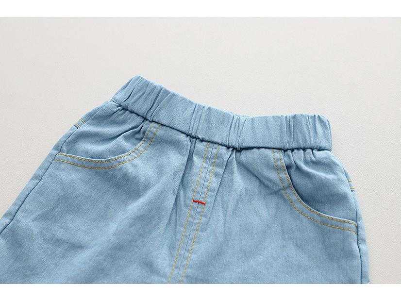 2024 Boys' Summer Lapel Short-Sleeve Shirt & Casual Pants Two-Piece Set