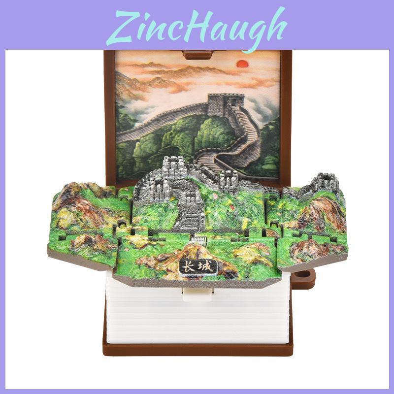 3d Foldable Explosion Puzzle Book Keychain With Great Wall Scene For Relaxation And Collectors