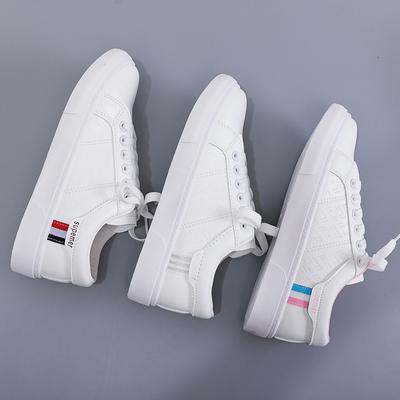 Модные туфли на плоской подошве, весенние, кожаные, легкие, белые, женские, на платформе, вулканизированные, осенние, повседневные, дышащие, спортивные, на плоской подошве, размер 35-40