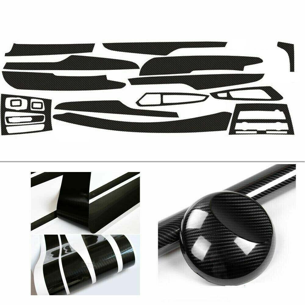 Gloss Carbon Fiber Look Interior DIY Trim Decal Sticker For BMW X5 F15 2008-2018