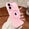 Чехол-бампер цвета конфет с магнитной беспроводной зарядкой для iPhone 16 Pro Max 15 Plus 14 13 12Pro Max, прозрачная противоударная задняя крышка