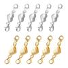 Упаковка из 10 магнитных застежек для ювелирных изделий с золотым и серебряным покрытием, простые удлинители цепочек для ожерелий и браслетов, ювелирные аксессуары