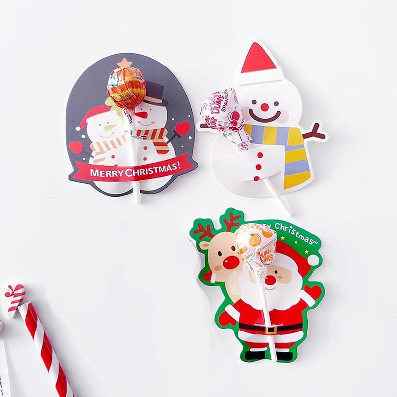 Множество стилей на выбор Праздничная мультяшная леденцовая декорация Бумажная карточка