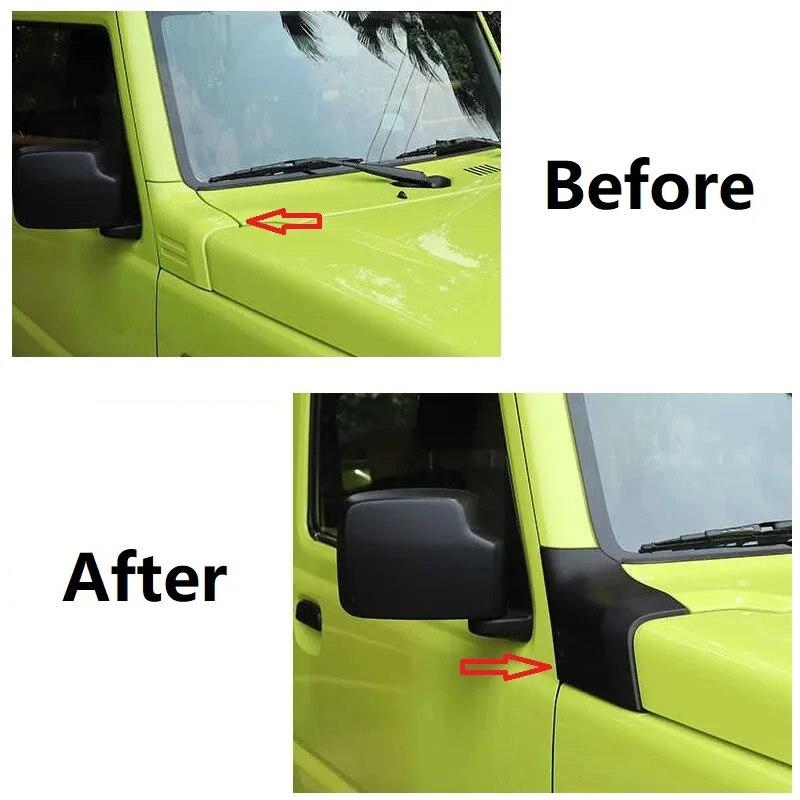 2 шт., угловая крышка двигателя автомобиля, декоративная накладка на капот для Suzuki Jimny JB64 JB74 2018-автостайлинг, аксессуары для молдингов