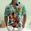 Men's Hip Hop Musicians 3D Print Shirt Button Up Shirt Casual Shirt Summer Shirt Short Sleeve Daily Vacation Clothing
