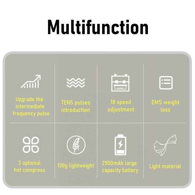 Умный EMS Тренажер для пресса Похудение Поддержка талии Вибрационный нагревающий массажер Пояс для похудения и формирования тела