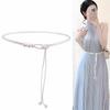 Women's White Decorative Waist Chain for Dresses, Sweaters, and Skirts