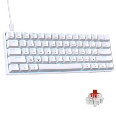 DIERYA игровая клавиатура Red Axis Mini маленькая механическая клавиатура раскладка 61 клавиша английская раскладка проводная клавиатура съемный USB C кабель питания для Windows