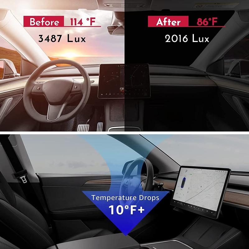 Windshield Sunshade for Tesla Model Y 3 2017-2025 2026 Folding Front Window Sun Shade Cover Heat Protection Visor Accessories