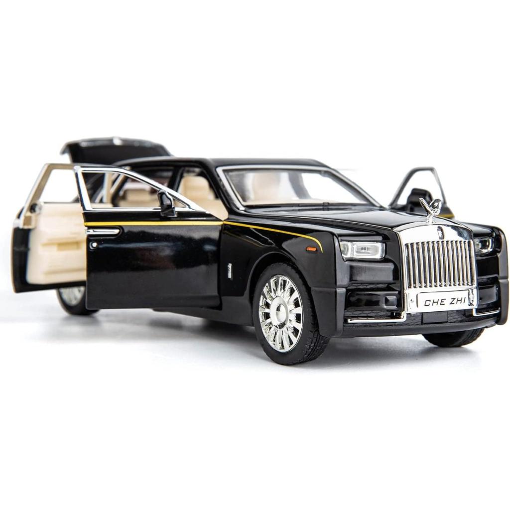 1/32 масштабная модель автомобиля Rolls-Royce Phantom, игрушечный автомобиль из цинкового сплава со звуком и светом для детей, подарок для мальчиков и девочек