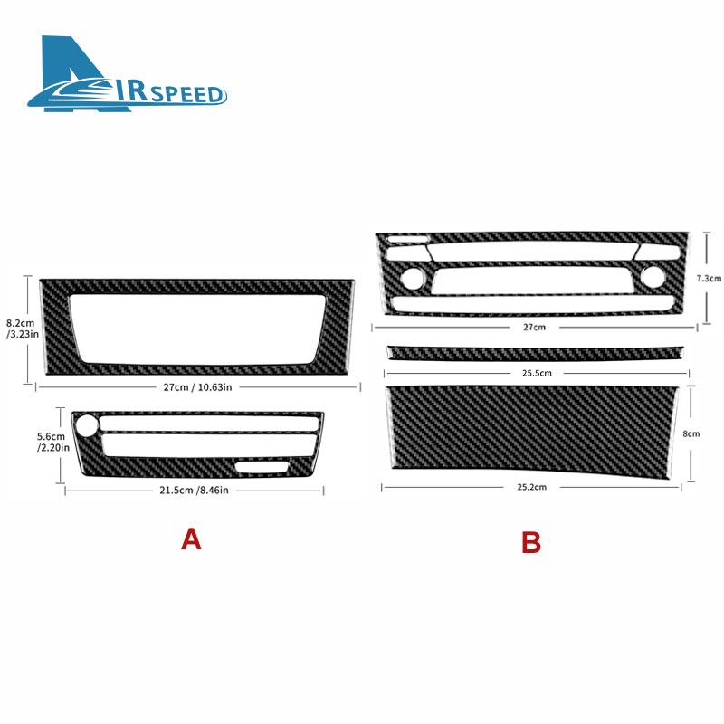 Carbon Fiber Interior Sticker for BMW Z4 E89 Roadster 2009-2017 AC CD Frame Panel Cover