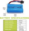1x Li-ion Аккумулятор 7.4V 600mAh 2S с разъемом SM-3P + USB-кабель – Совместим с радиоуправляемой машиной DE82, TK3086B, TK-3082B, G20601, Машина-перевертыш