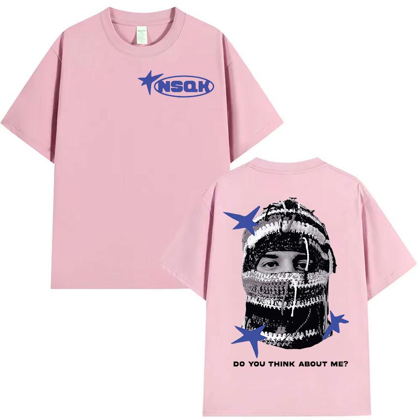 Рэпер NSQK Do You Think about Me Tour 2025 Новая футболка Мужская Хип-хоп Мода Одежда Футболки Винтажная Оверсайз Хлопковая футболка