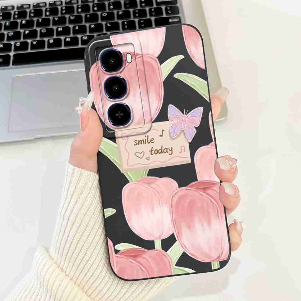 For itel City 100 4G C671L Case Cute Cat Luxury Flower Soft Silicone Back Cover For ITEL City100 4G 6.75" Phone Cases Bumper