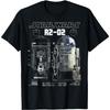 Звездные войны R2-D2 Астромех Дроид Схематичный Графический Футболка Футболка