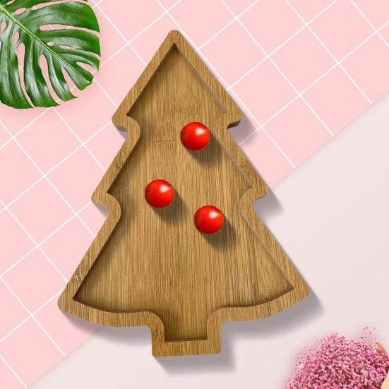 Поднос в форме рождественской елки, деревянные доски для десертов, разделочная доска для стейков, безопасно и легко