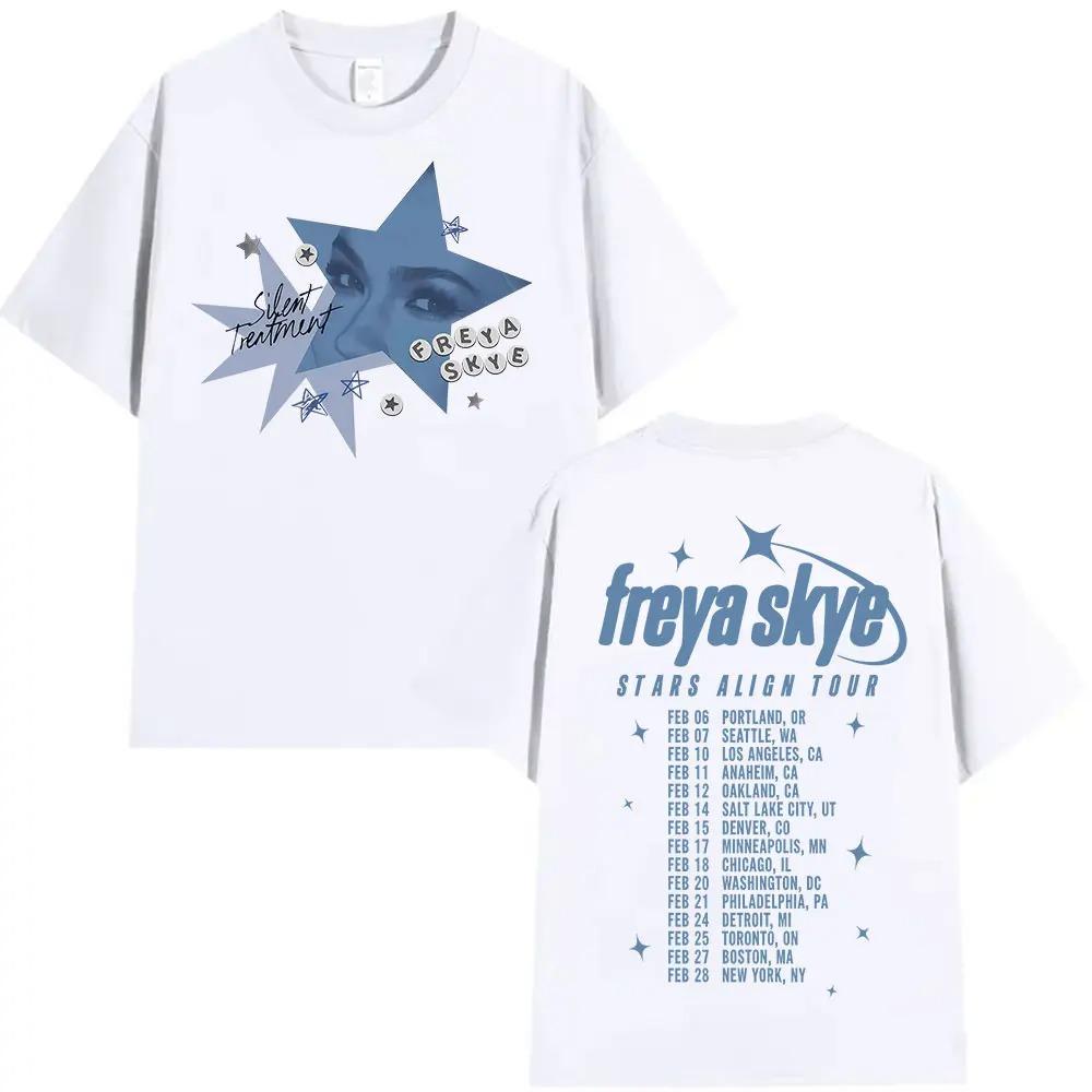 Freya Skye Stars Align Tour 2025 Fan Shirt Vintage Washed Cotton Unisex Loose Fit Pop Streetwear Women And Unisex Tshirts
