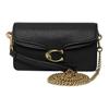 COACH Tabby Polished Pebbled Leather Shoulder Bag, Crossbody Bag Mini Women's Black 76197-B4BK