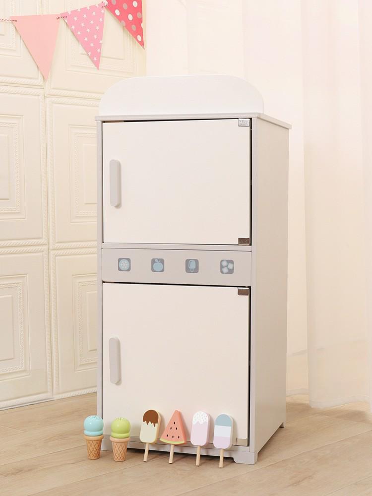 Children's Nordic Style Wooden Play Kitchen Set with Fridge and Oven