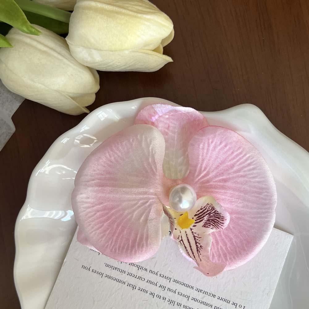 Thai Style Orchid Flower Hairpin Sweet Women Side Clip Butterfly Orchid Hair Clip Beach