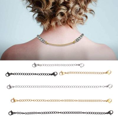 Черный 3-дюймовый удлинитель/удлинитель цепи безопасности, ювелирные аксессуары, ожерелье, браслет, замок-лобстер