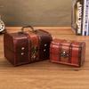 Vintage Treasure Chest Wooden Jewelry Box Antique Jewelry Storage Box  Packaging Box