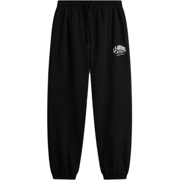 Li Ning Коллекция спортивной моды Трикотажные спортивные штаны Мужские Черные AKLU939-4