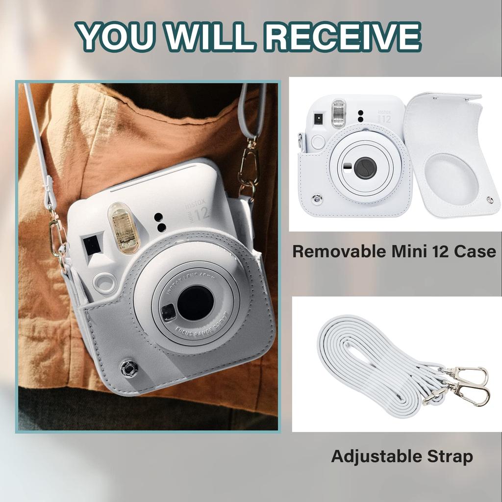Rieibi instax mini 12 instax mini 12 case Fujifilm instant camera instax mini 12 case instant camera 12 case instax mini 12 protective cover instax