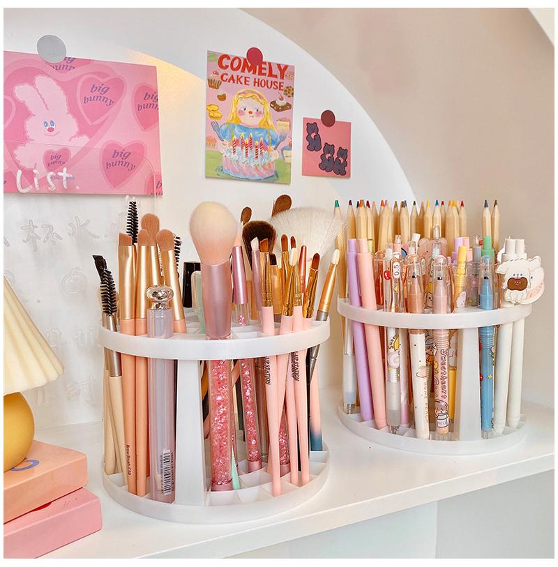 Подставка для кистей для макияжа Новая портативная 49 отверстий Подставка для художественных кистей художника Держатель Вмещает Органайзер для макияжа