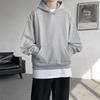 Мужские худи однотонные 2025 весна Мужские худи с капюшоном белые серые пуловеры Осень Мужские повседневные свободного кроя модные худи Мужские короткие топы