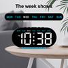 LED Alarm Clock with Large Screen Easy-to-Read Temperature Display Dimming 12/24h Bedroom Desk Clock