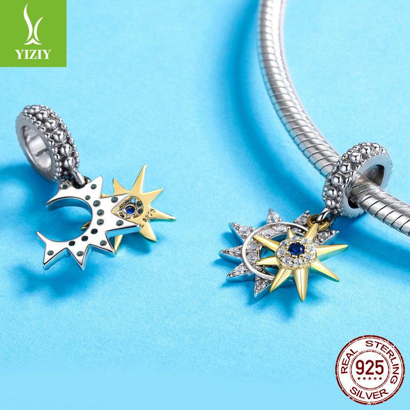 Подвеска из стерлингового серебра 925 пробы Encounter Charm, модная, с платиновым покрытием, настоящая золотая и серебряная ювелирная подвеска