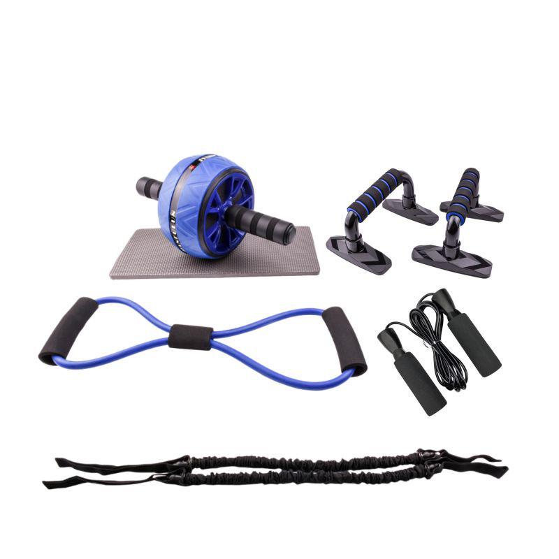 Мужской набор для тренировки мышц живота и рук из 7 предметов с отжиманиями и роликом для пресса