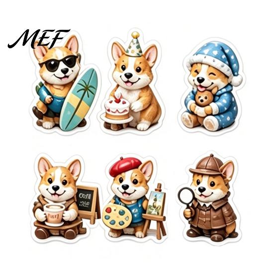 Family Christmas Activities 2026 Corgi Advent Calendar, 24 Days Acrylic Dog Ornaments Countdown 2D Fun Miniature Characters Holiday Pendants for Xmas